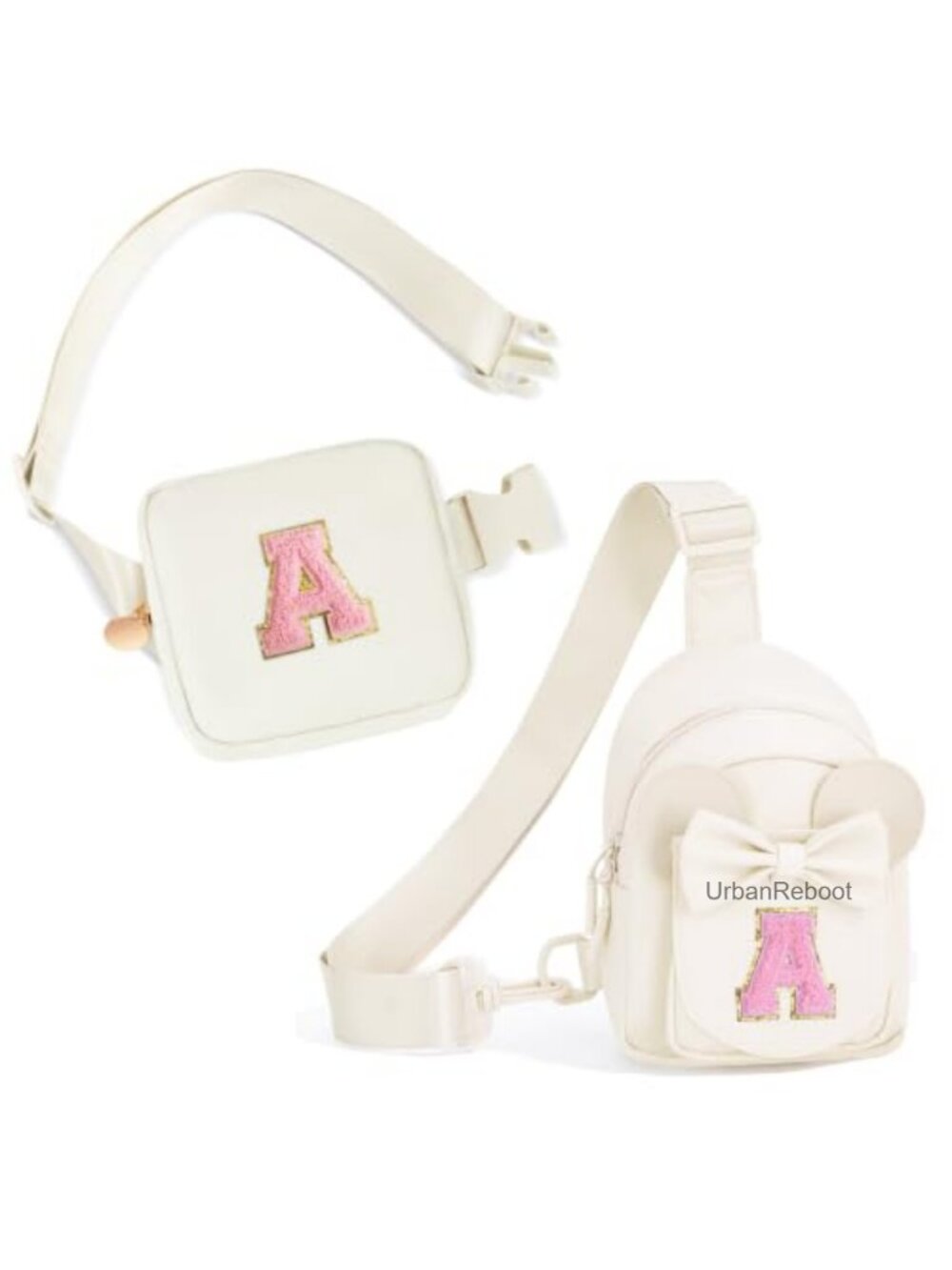 Girls Personalized Initial Crossbody Bag & Mini Belt Bag Bundle